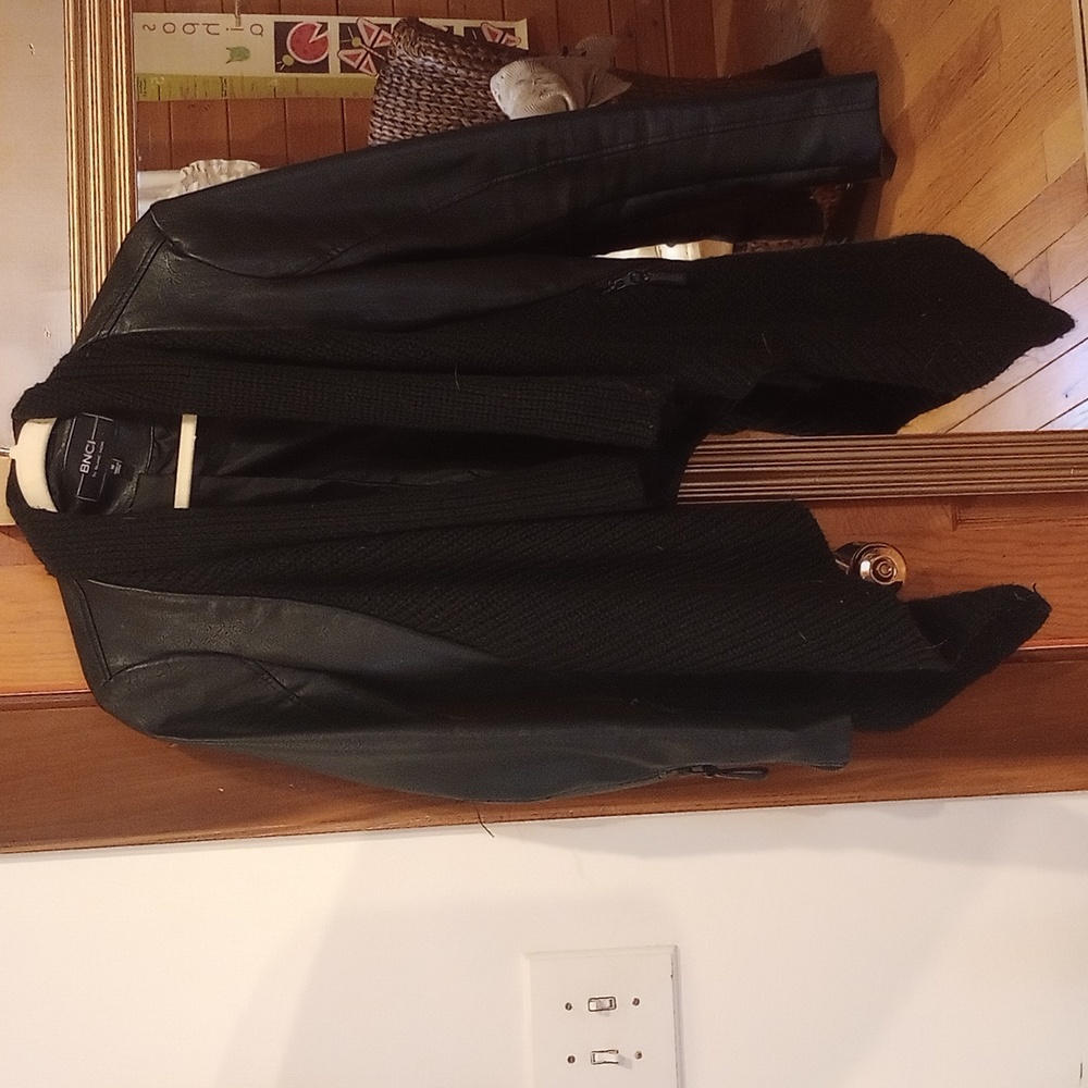 Chic Black Leather Jacket by Blanc Noir